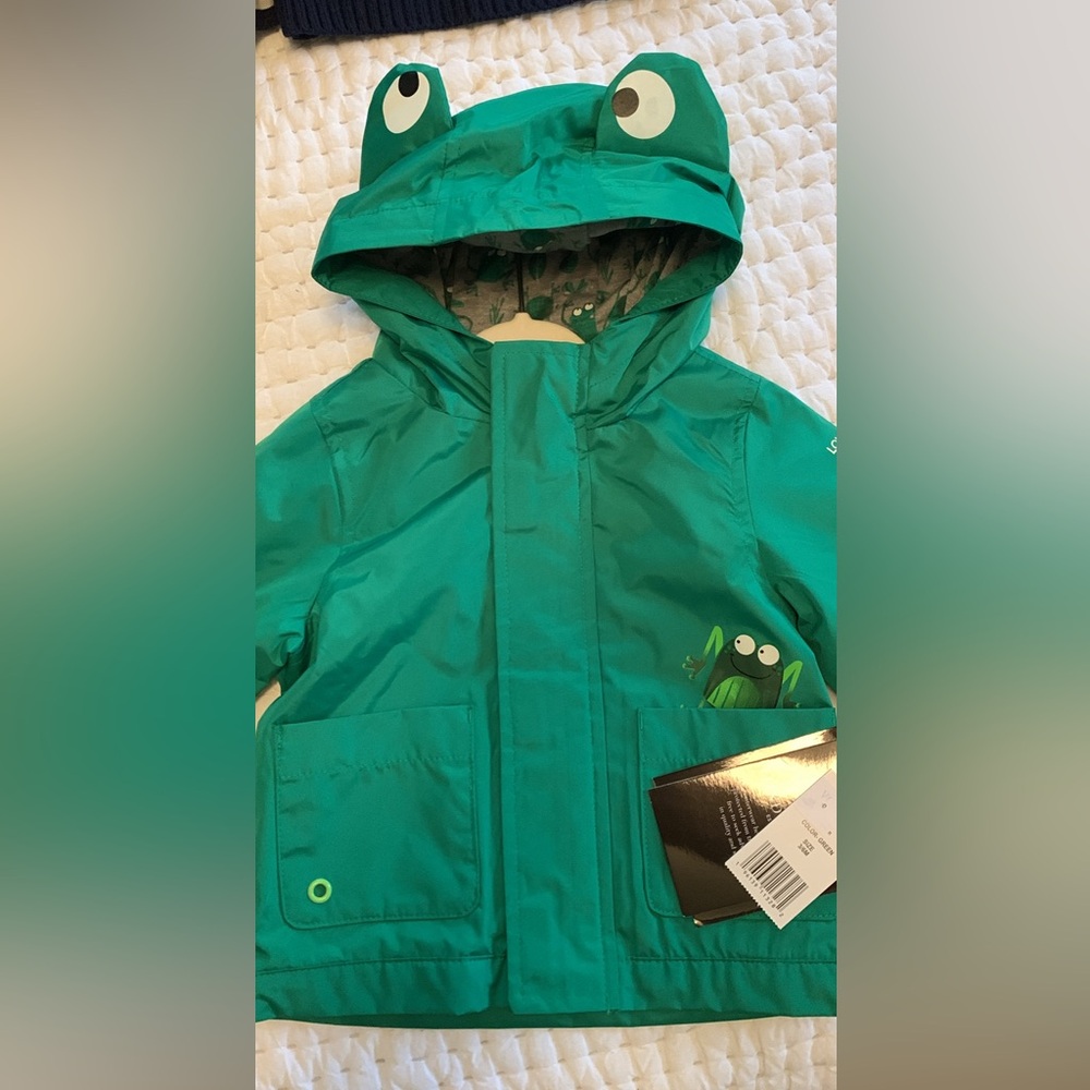 NWT London Fog baby frog raincoat 3-6 months